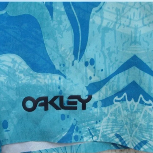 NWT OAKLEY Blue Channel Floral Board Shorts Swim trunk Hawaiian 4 way stretch - Picture 5 of 11